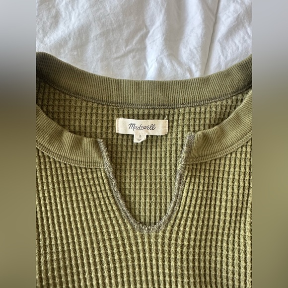 Madewell Olive Waffle Knit Shirt - Picture 4 of 4
